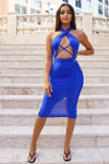 Crossroads Cutout Midi - Electric Blue