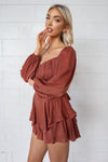 Dallas Playsuit - Chocolate