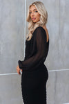 Demi Mesh Midi - Black