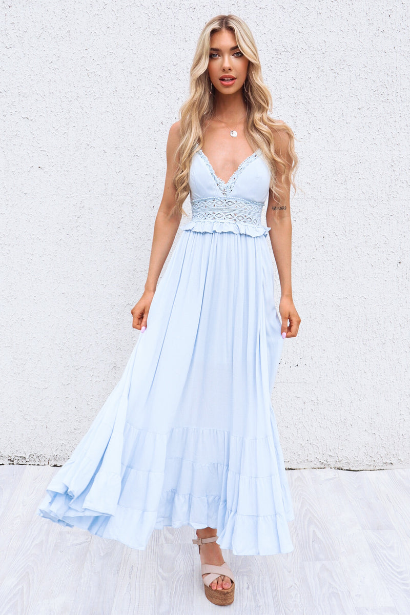 Elara Maxi Dress - Baby Blue