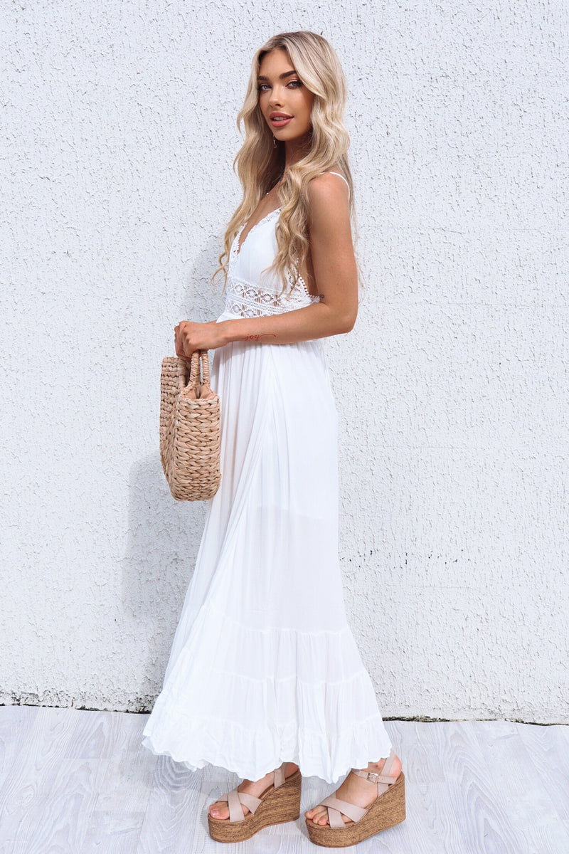 Elara Maxi Dress - White