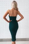 Eliana Midi Dress - Emerald Green