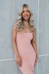 Eliana Midi Dress - Peach Pink