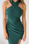 Eva Midi Bodycon - Emerald Green