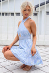 Frankie Mini Dress - Baby Blue Gingham