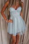 Hallie Tulle Dress - Aqua