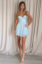 Hallie Tulle Dress - Aqua