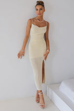 Harlon Stretch Midi Dress - Cream