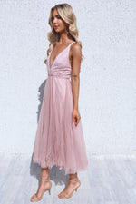 Juliette Tulle Midi - Blush Pink