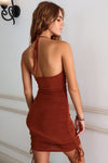 Kaia Mesh Dress - Brown