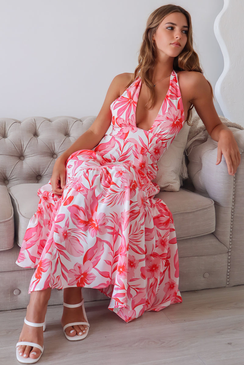 Kailani Maxi Dress - Pink Floral