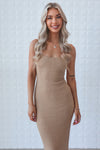 Kaletia Midi Dress - Beige