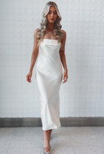 Kyra Satin Maxi Dress - Champagne