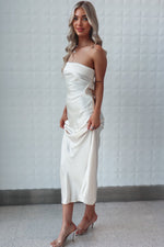 Kyra Satin Maxi Dress - Champagne