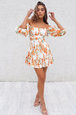 La Lune Dress - Orange Floral