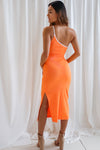 Lara Ribbed Midi - Orange