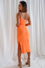 Lara Ribbed Midi - Orange