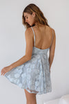 Lila Mini Dress - Baby Blue Lace