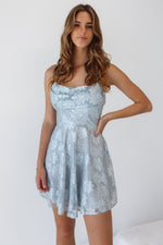 Lila Mini Dress - Baby Blue Lace