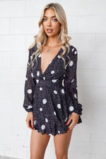 London Playsuit - Black Spots