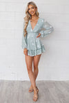 London Playsuit - Teal Spots