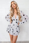 London Playsuit - White Spots