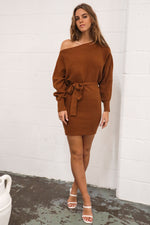 Louise Sweater Dress - Brown