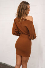 Louise Sweater Dress - Brown