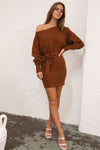 Louise Sweater Dress - Brown