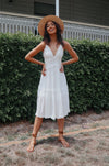 Lucianna Midi Dress - White - Runway Goddess