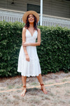Lucianna Midi Dress - White - Runway Goddess