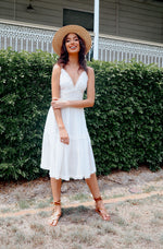 Lucianna Midi Dress - White - Runway Goddess
