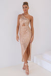 Mallory Midi Dress - Gold