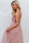 Maria Tulle Midi Dress - Blush Pink