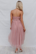 Maria Tulle Midi Dress - Blush Pink