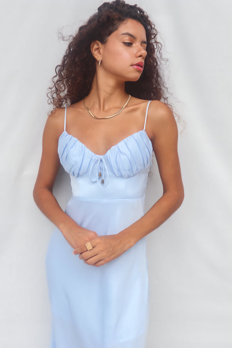 Marienne Midi Dress - Baby Blue