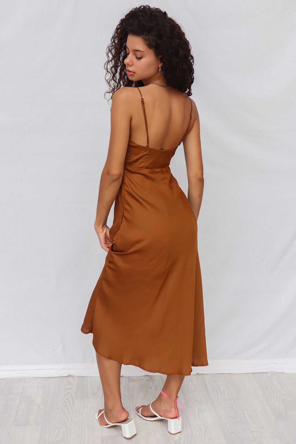 Marienne Midi Dress - Chocolate