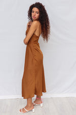 Marienne Midi Dress - Chocolate