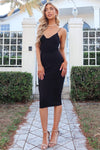 Martini Midi Dress - Black