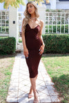 Martini Midi Dress - Chocolate