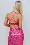 Mayna Sequin Gown - Fuchsia Pink