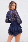 Monaco Lace Playsuit - Navy