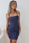 Moonbeam Sequin Mini Dress - Navy