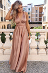 Pandora Multiway Gown - Mocha Satin