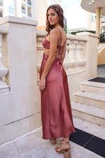 Muse Satin Midi - Rose Pink