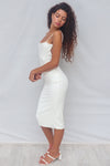 Nylah Midi Dress - White