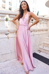 Pandora Multiway Gown - Blush Pink Satin