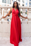 Pandora Multiway Gown - Red Satin