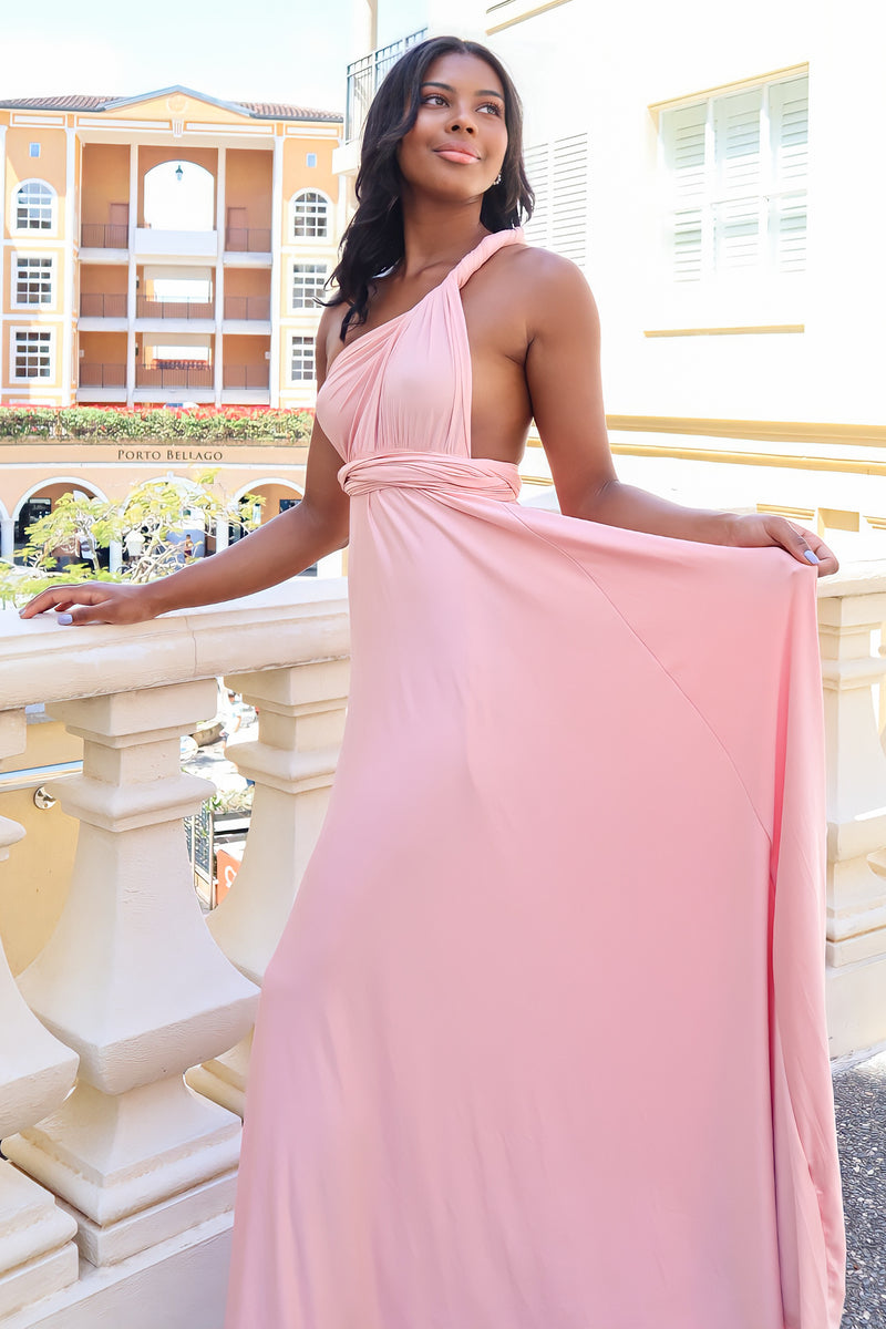 Pandora Multiway Gown - Blush Pink Jersey