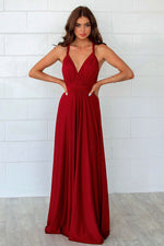 Pandora Multiway Dress - Wine - Runway Goddess